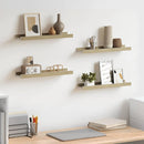 vidaXL 4 db fehér és sonoma tölgy színű fali polc 40 x 9 x 3 cm