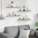 vidaXL 4 db fehér és sonoma tölgy színű fali polc 60 x 9 x 3 cm