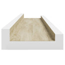 vidaXL 4 db fehér és sonoma tölgy színű fali polc 60 x 9 x 3 cm