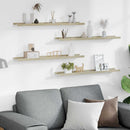 vidaXL 4 db fehér és sonoma tölgy színű fali polc 80 x 9 x 3 cm