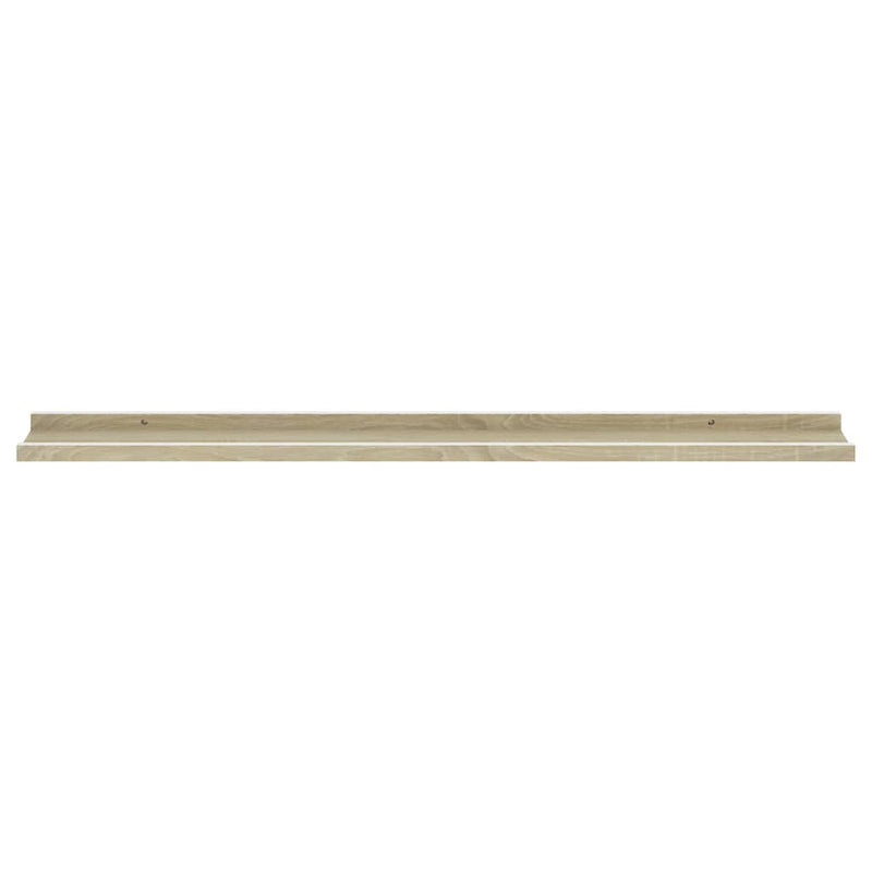 vidaXL 4 db fehér és sonoma tölgy színű fali polc 100 x 9 x 3 cm