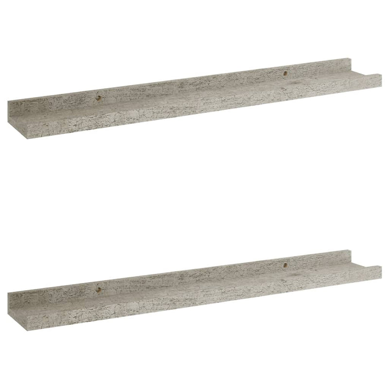 vidaXL 2 db betonszürke fali polc 60 x 9 x 3 cm