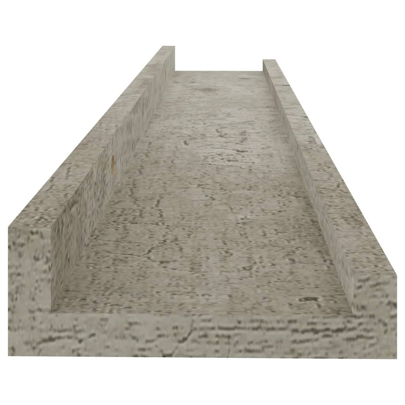 vidaXL 2 db betonszürke fali polc 60 x 9 x 3 cm
