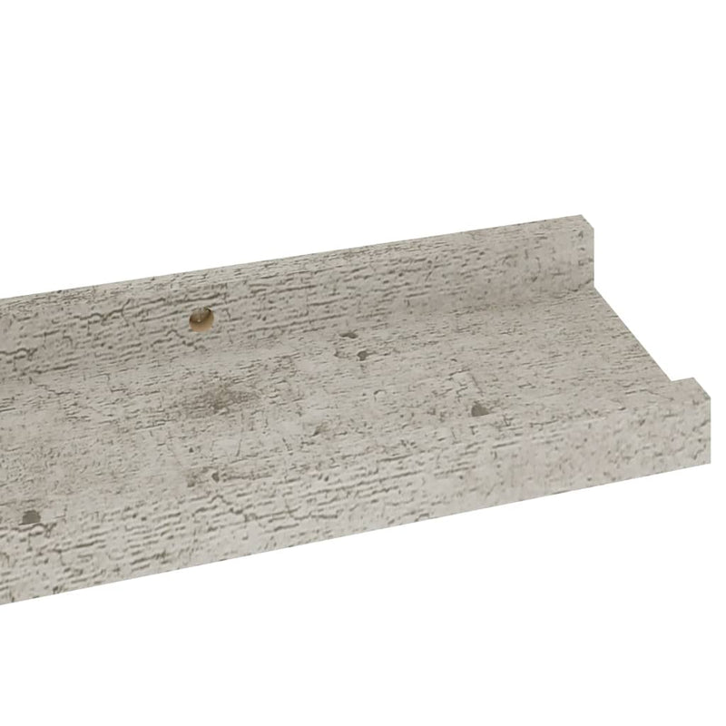 vidaXL 2 db betonszürke fali polc 60 x 9 x 3 cm