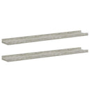 vidaXL 2 db betonszürke fali polc 80 x 9 x 3 cm