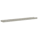vidaXL 2 db betonszürke fali polc 80 x 9 x 3 cm