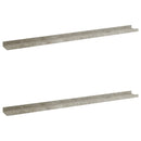 vidaXL 2 db betonszürke fali polc 100 x 9 x 3 cm