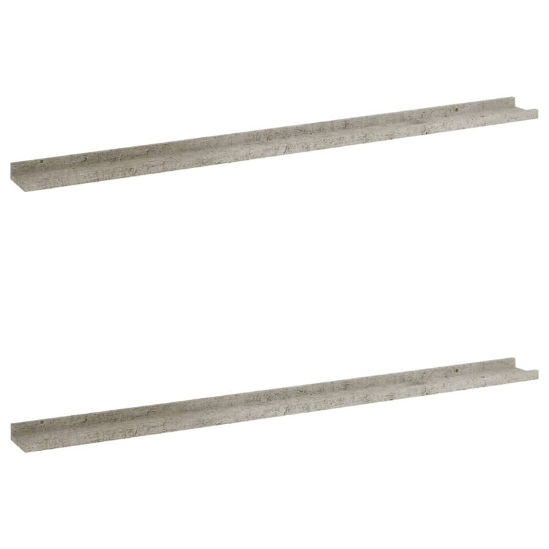 vidaXL 2 db betonszürke fali polc 115 x 9 x 3 cm