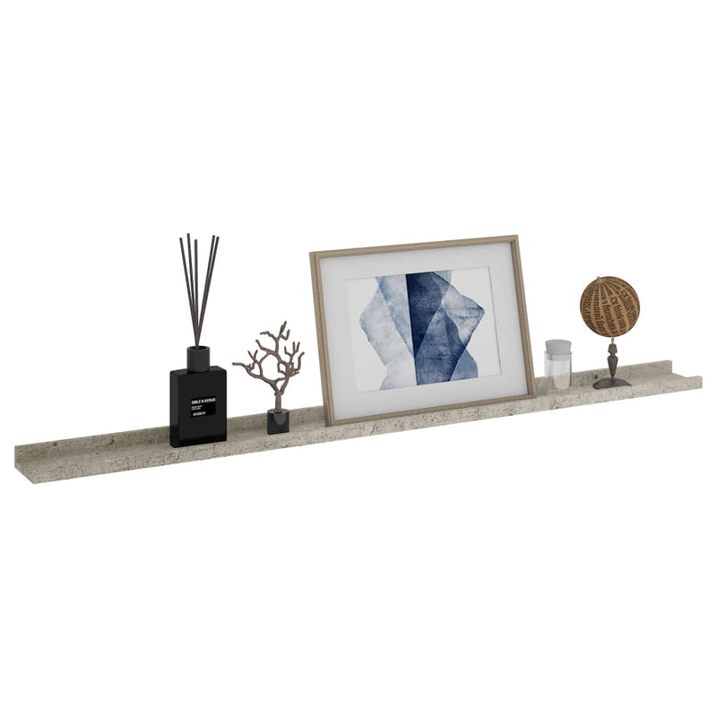 vidaXL 2 db betonszürke fali polc 115 x 9 x 3 cm