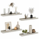 vidaXL 4 db betonszürke fali polc 40 x 9 x 3 cm