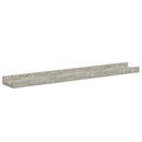 vidaXL 4 db betonszürke fali polc 60 x 9 x 3 cm