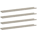vidaXL 4 db betonszürke fali polc 100 x 9 x 3 cm