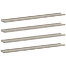 vidaXL 4 db betonszürke fali polc 100 x 9 x 3 cm