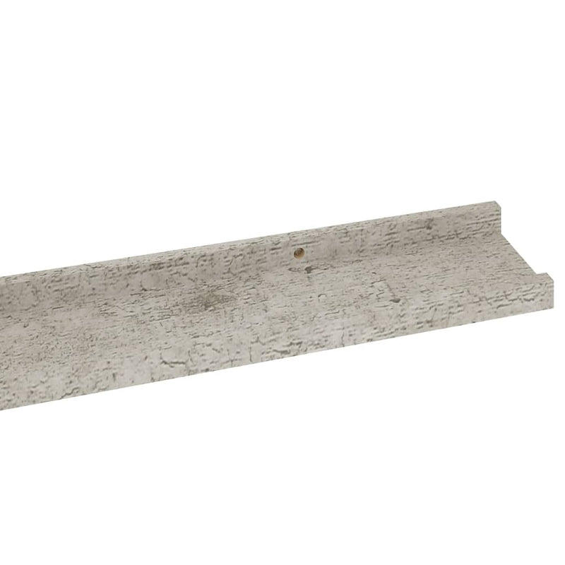vidaXL 4 db betonszürke fali polc 100 x 9 x 3 cm