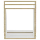 vidaXL 3 db fehér és sonoma tölgy fali kockapolc