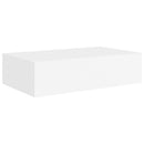 vidaXL fehér MDF falra szerelhető fiókos polc 40 x 23,5 x 10 cm