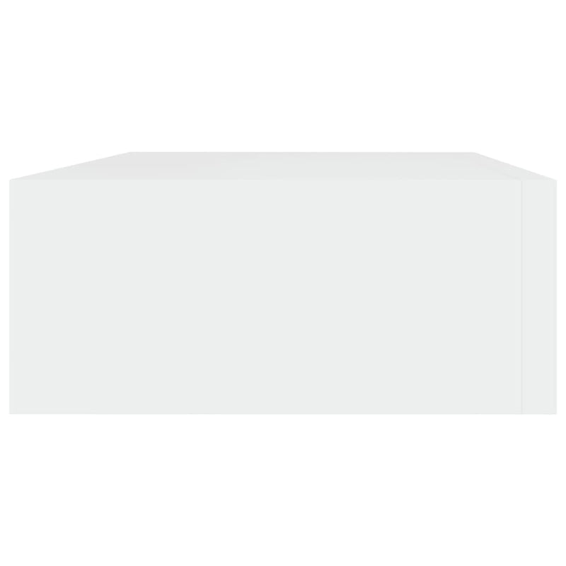 vidaXL fehér MDF falra szerelhető fiókos polc 40 x 23,5 x 10 cm