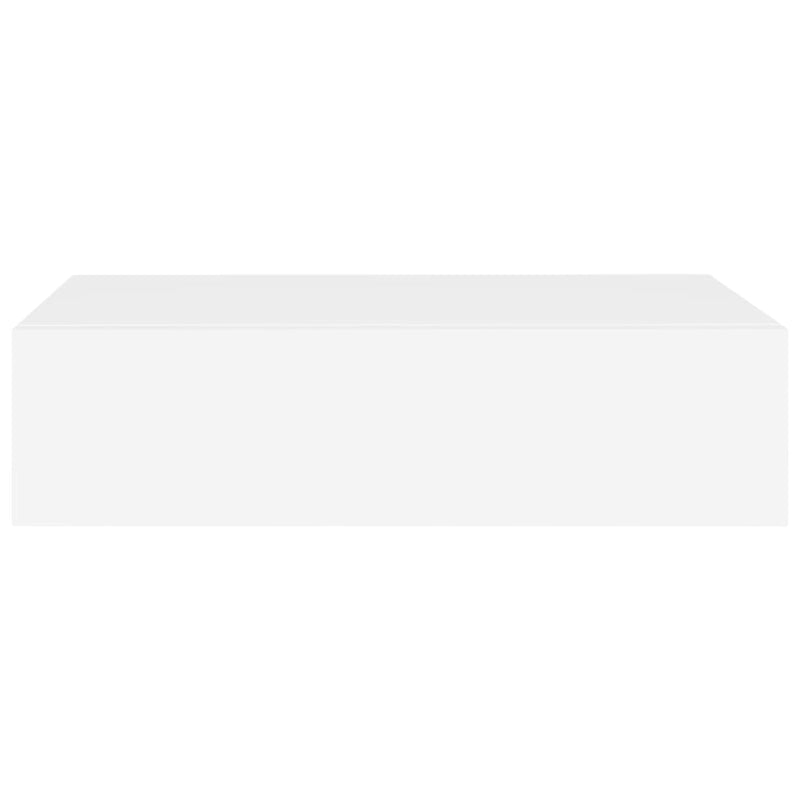 vidaXL 2 db fehér MDF falra szerelhető fiókos polc 40 x 23,5 x 10 cm