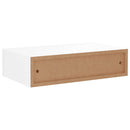 vidaXL 2 db fehér MDF falra szerelhető fiókos polc 40 x 23,5 x 10 cm