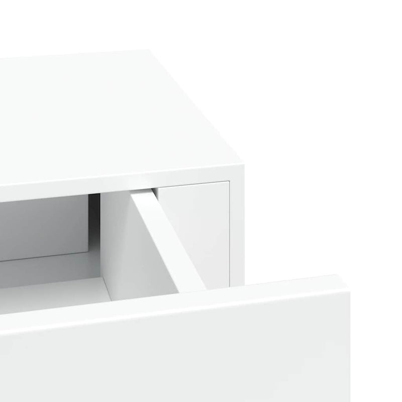 vidaXL 2 db fehér MDF falra szerelhető fiókos polc 40 x 23,5 x 10 cm