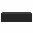 vidaXL fekete falra szerelhető fiókos polc 40 x 23,5 x 10 cm