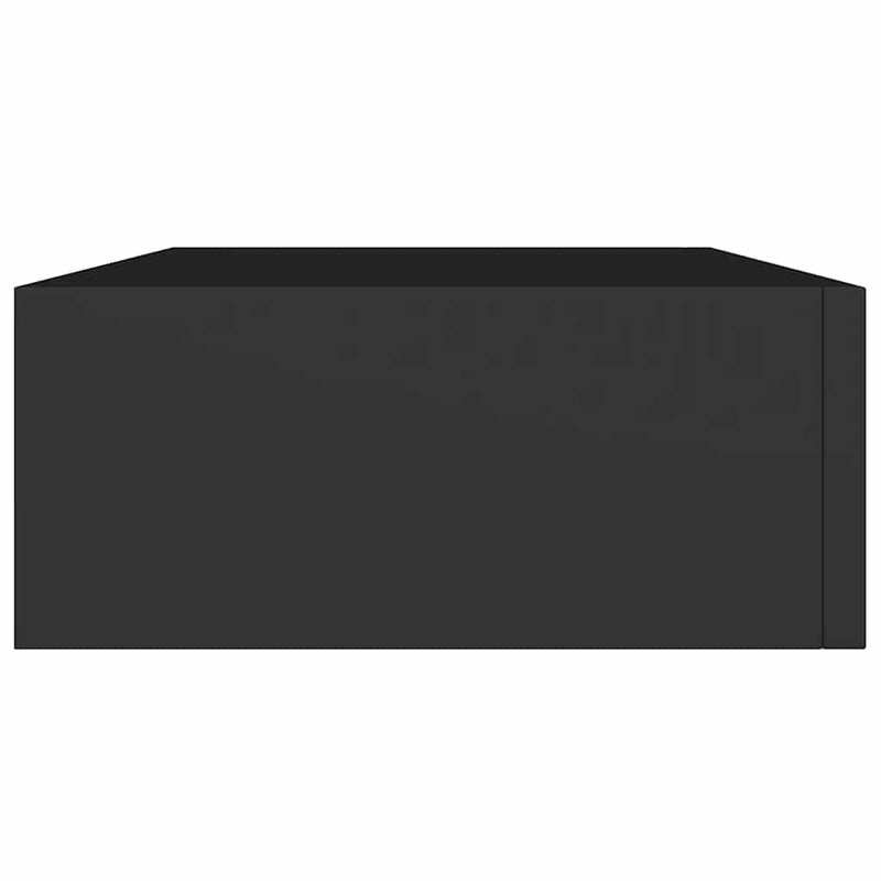vidaXL 2 db fekete MDF falra szerelhető fiókos polc 40 x 23,5 x 10 cm