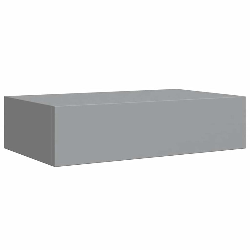 vidaXL szürke falra szerelhető fiókos polc 40 x 23,5 x 10 cm