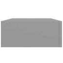 vidaXL szürke falra szerelhető fiókos polc 40 x 23,5 x 10 cm