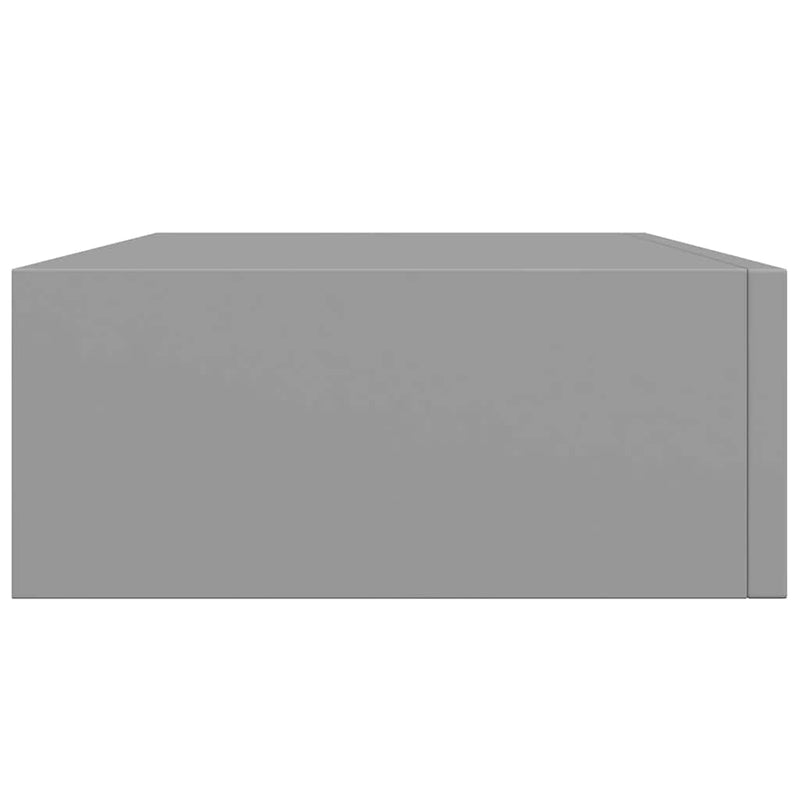 vidaXL szürke falra szerelhető fiókos polc 40 x 23,5 x 10 cm