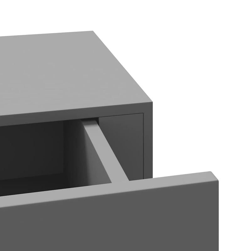 vidaXL szürke falra szerelhető fiókos polc 40 x 23,5 x 10 cm