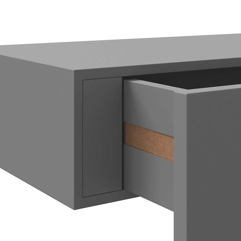 vidaXL szürke falra szerelhető fiókos polc 40 x 23,5 x 10 cm