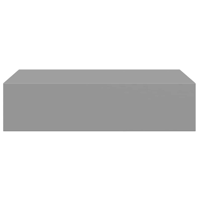 vidaXL 2 db szürke MDF falra szerelhető fiókos polc 40 x 23,5 x 10 cm