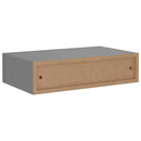 vidaXL 2 db szürke MDF falra szerelhető fiókos polc 40 x 23,5 x 10 cm