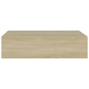 vidaXL tölgyszínű MDF falra szerelhető fiókos polc 40 x 23,5 x 10 cm