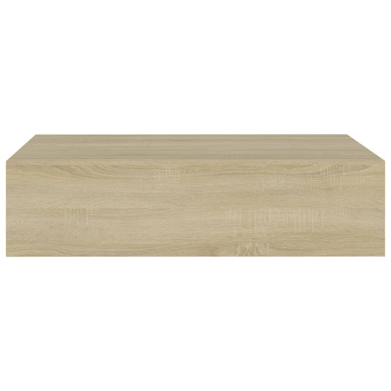 vidaXL tölgyszínű MDF falra szerelhető fiókos polc 40 x 23,5 x 10 cm