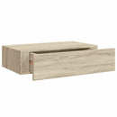 vidaXL 2 db tölgyszínű MDF falra szerelhető fiókos polc 40x23,5x10 cm