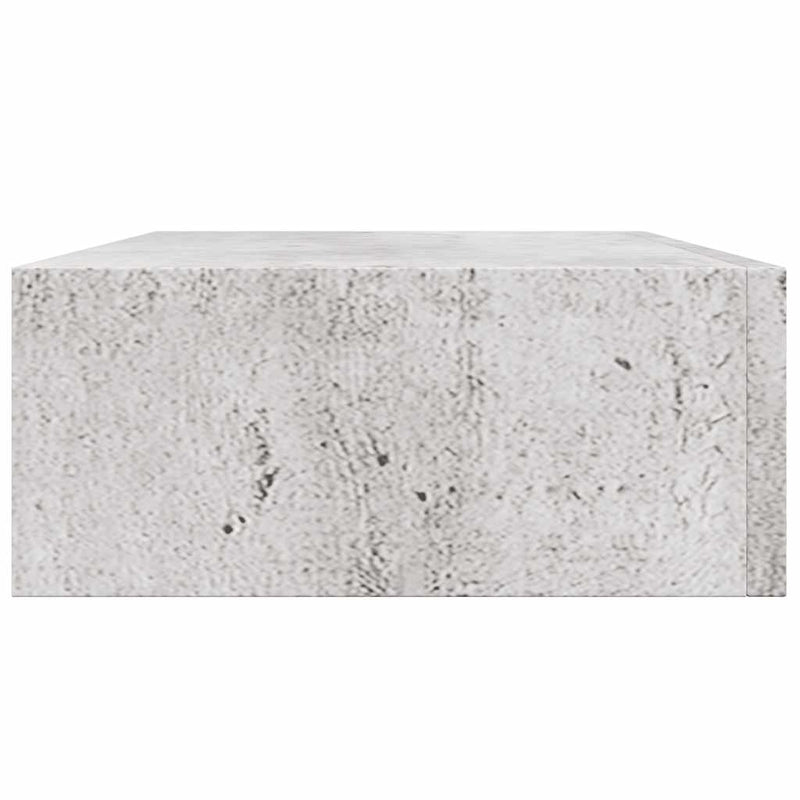 vidaXL betonszürke MDF falra szerelhető fiókos polc 40 x 23,5 x 10 cm