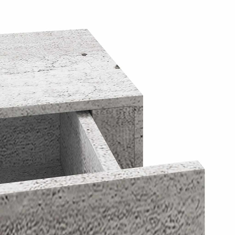 vidaXL betonszürke MDF falra szerelhető fiókos polc 40 x 23,5 x 10 cm