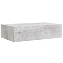 vidaXL 2 db betonszürke MDF falra szerelhető fiókos polc 40x23,5x10 cm