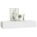 vidaXL fehér MDF falra szerelhető fiókos polc 60 x 23,5 x 10 cm
