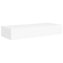 vidaXL 2 db fehér MDF falra szerelhető fiókos polc 60 x 23,5 x 10 cm