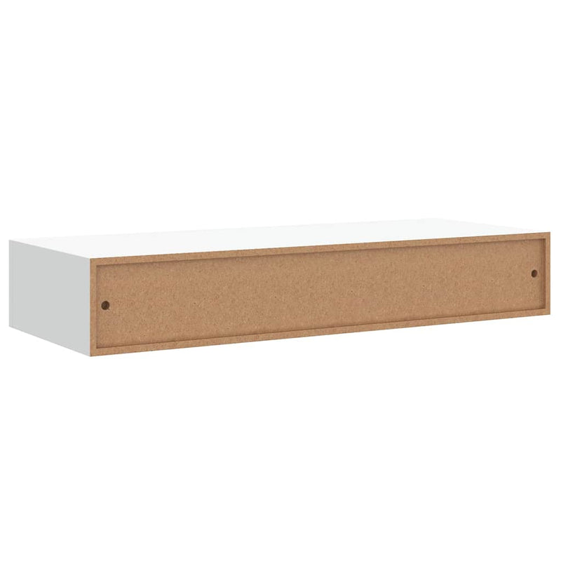 vidaXL 2 db fehér MDF falra szerelhető fiókos polc 60 x 23,5 x 10 cm