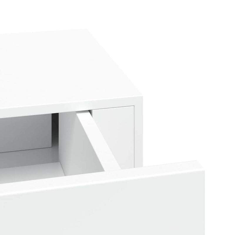 vidaXL 2 db fehér MDF falra szerelhető fiókos polc 60 x 23,5 x 10 cm