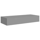 vidaXL szürke MDF falra szerelhető fiókos polc 60 x 23,5 x 10 cm