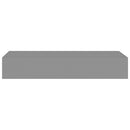 vidaXL 2 db szürke MDF falra szerelhető fiókos polc 60 x 23,5 x 10 cm