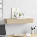 vidaXL tölgyszínű MDF falra szerelhető fiókos polc 60 x 23,5 x 10 cm