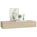 vidaXL tölgyszínű MDF falra szerelhető fiókos polc 60 x 23,5 x 10 cm
