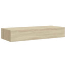 vidaXL tölgyszínű MDF falra szerelhető fiókos polc 60 x 23,5 x 10 cm