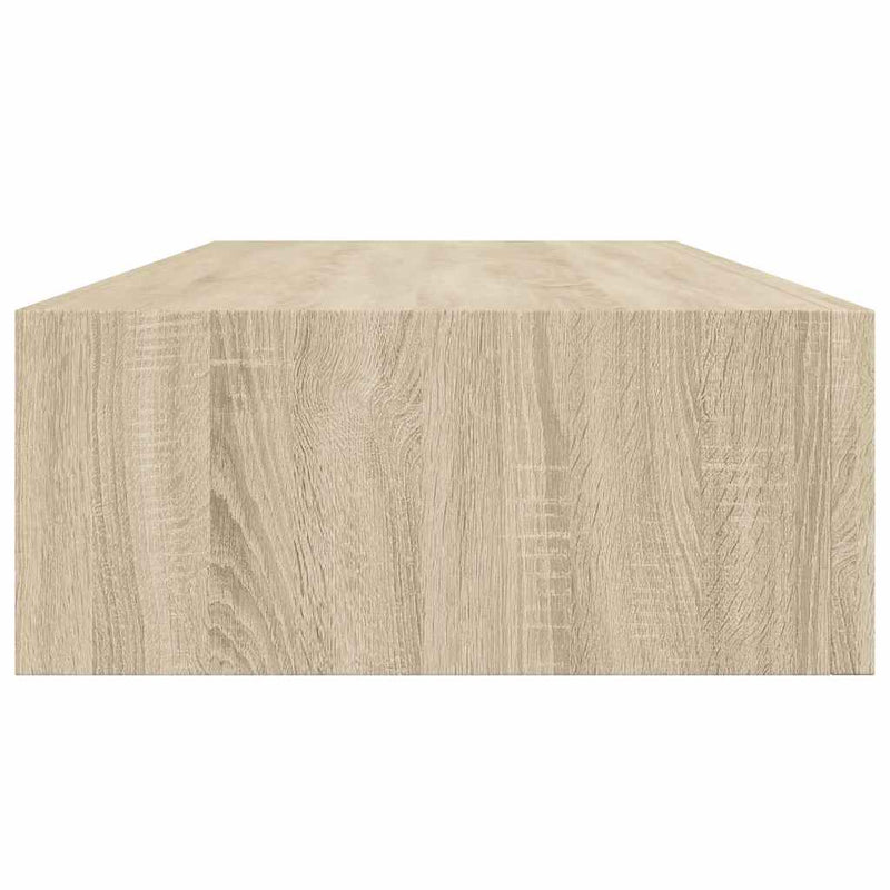 vidaXL 2 db tölgyszínű MDF falra szerelhető fiókos polc 60x23,5x10 cm