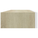 vidaXL 2 db tölgyfa és fehér fali fiókos polc 60 x 23,5 x 10 cm MDF